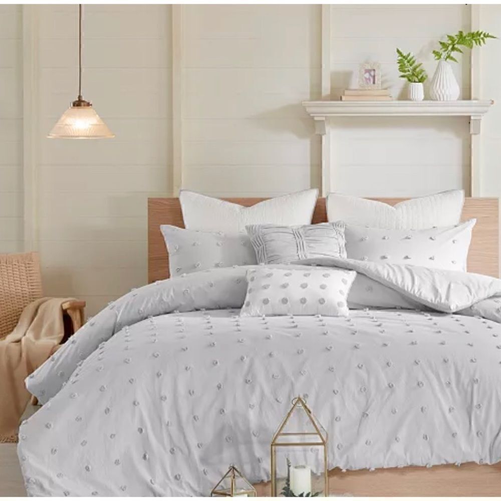 URBAN HABITAT
Brooklyn Jacquard Cotton 5-Pc. Duvet Cover Set NIB Twin XL